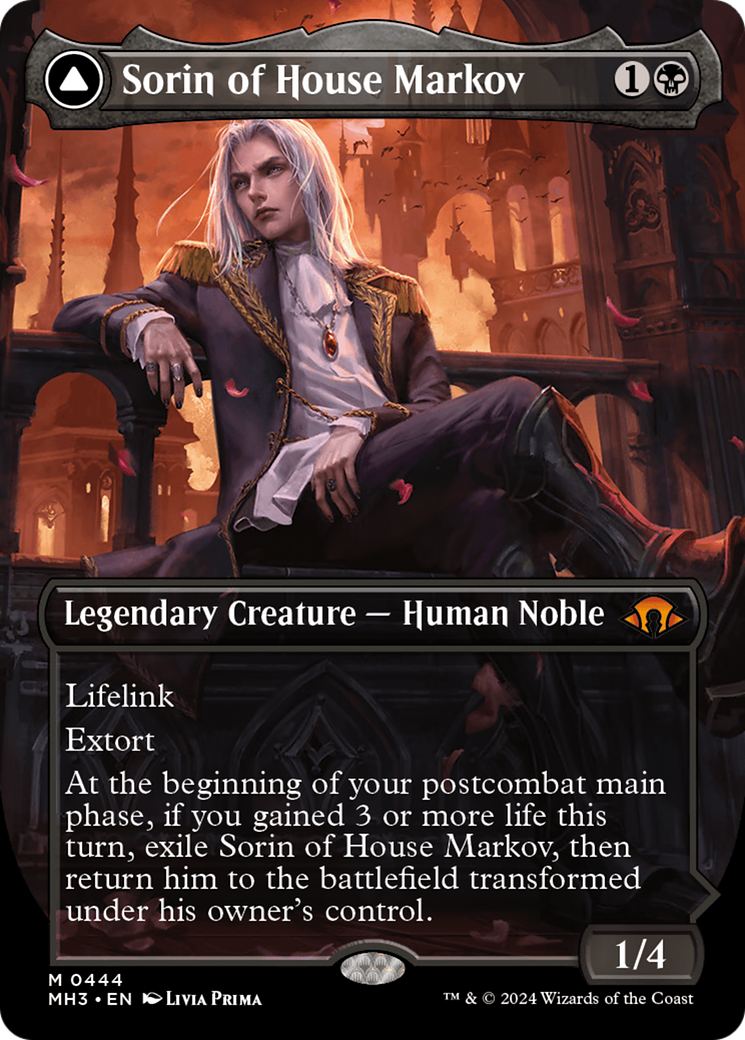 Sorin of House Markov // Sorin, Ravenous Neonate (Borderless) [Modern Horizons 3] | Jomio and Rueliete's Cards and Comics