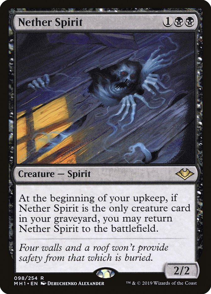 Nether Spirit [Modern Horizons] | Jomio and Rueliete's Cards and Comics