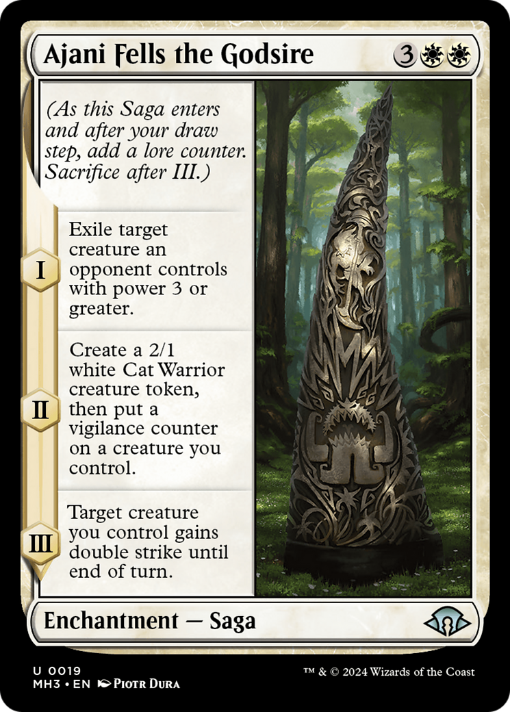 Ajani Fells the Godsire [Modern Horizons 3] | Jomio and Rueliete's Cards and Comics