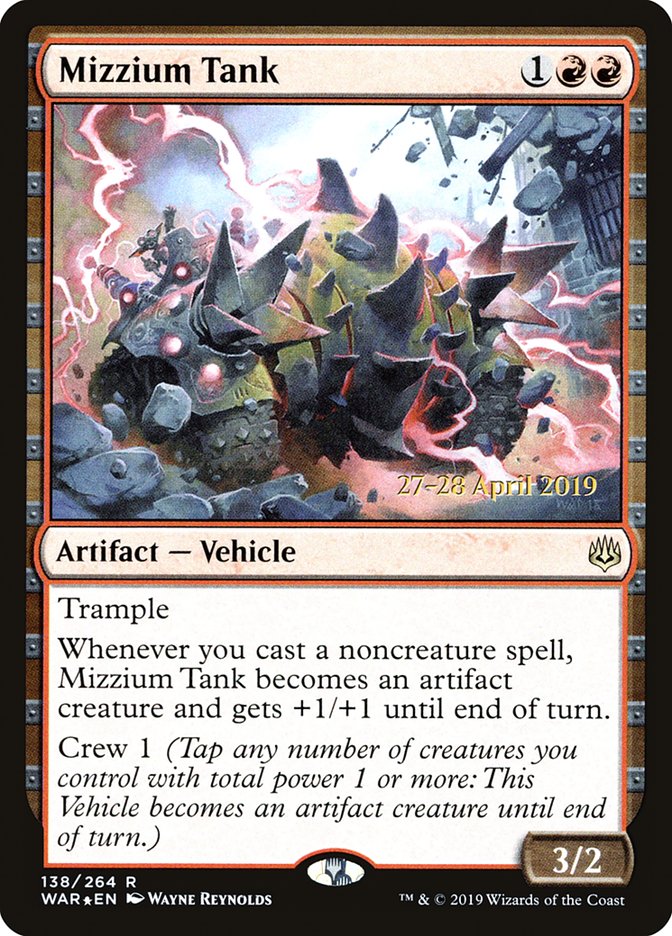 Mizzium Tank [War of the Spark Prerelease Promos] | Jomio and Rueliete's Cards and Comics