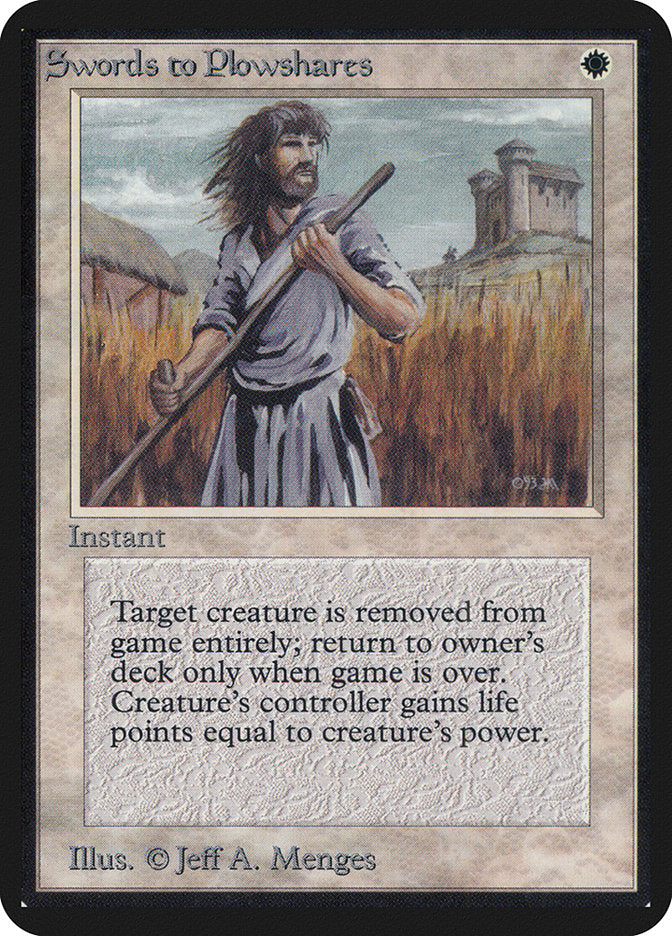 Swords to Plowshares [Alpha Edition] | Jomio and Rueliete's Cards and Comics