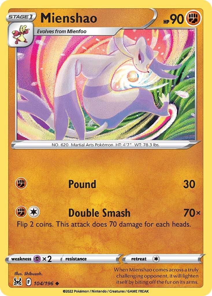 Mienshao (104/196) [Sword & Shield: Lost Origin] | Jomio and Rueliete's Cards and Comics