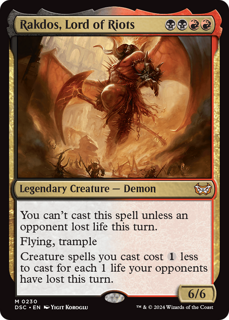 Rakdos, Lord of Riots [Duskmourn: House of Horror Commander] | Jomio and Rueliete's Cards and Comics