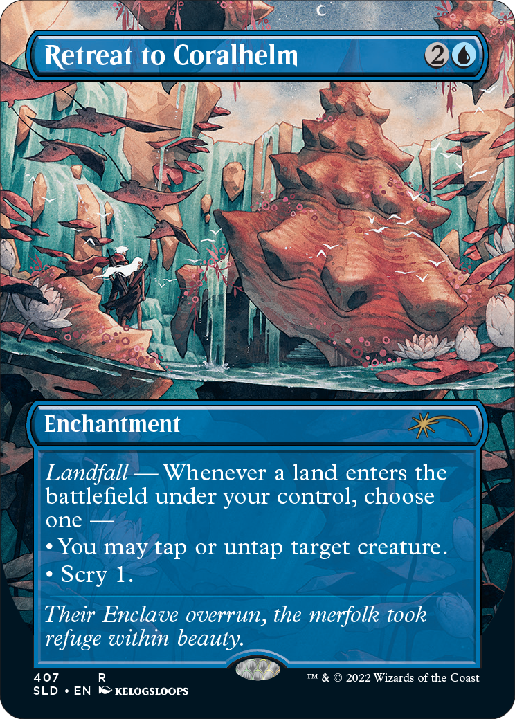 Retreat to Coralhelm (Borderless) [Secret Lair Drop Series] | Jomio and Rueliete's Cards and Comics