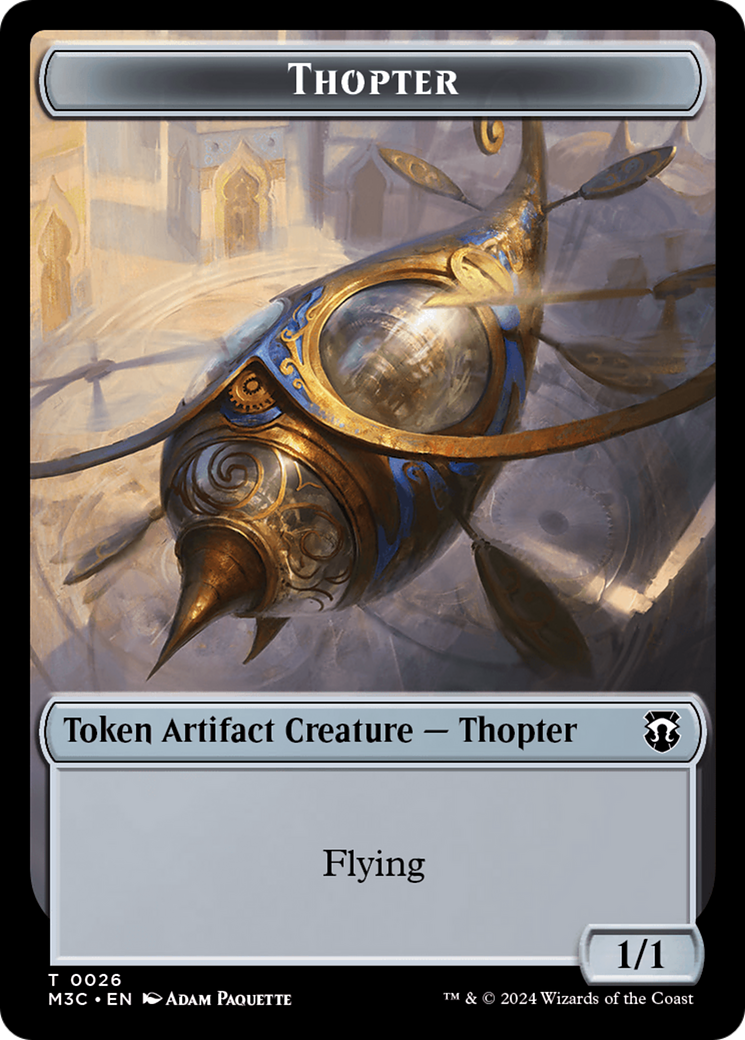 Aetherborn // Thopter Double-Sided Token [Modern Horizons 3 Commander Tokens] | Jomio and Rueliete's Cards and Comics