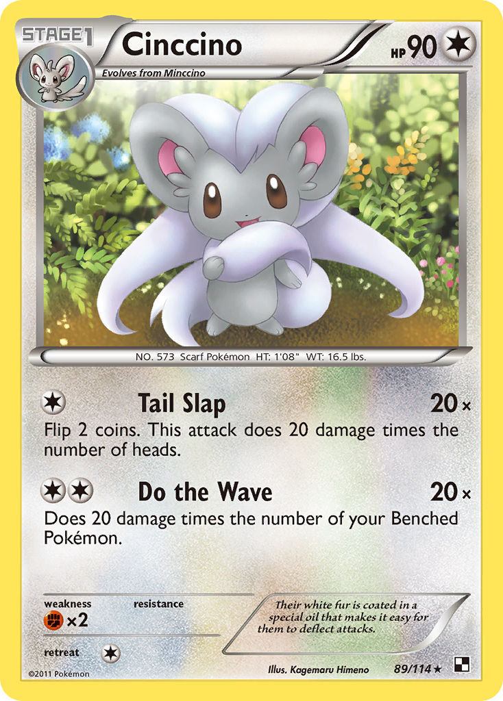 Cinccino (89/114) [Black & White: Base Set] | Jomio and Rueliete's Cards and Comics