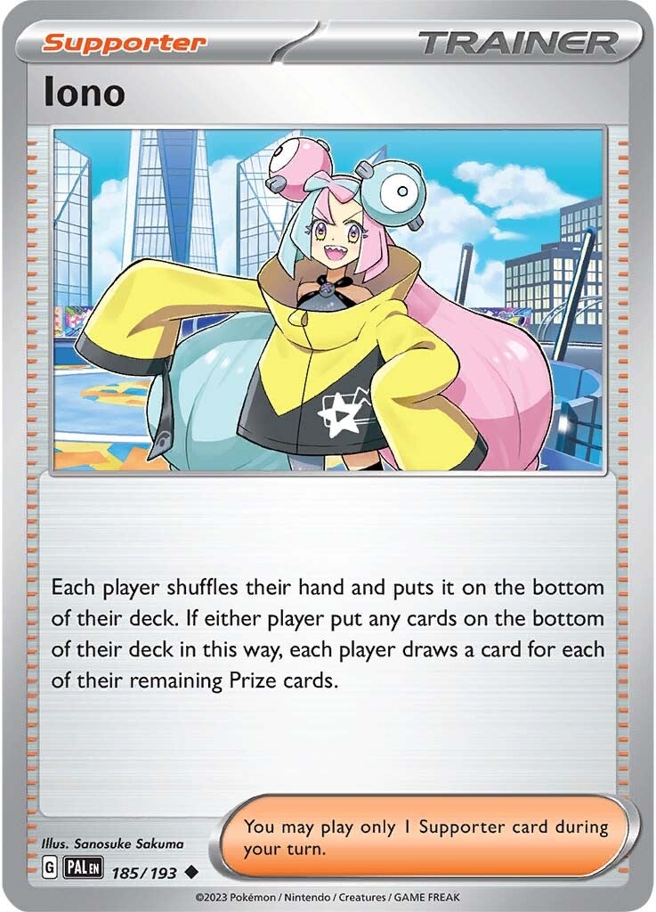 Iono (185/193) [Scarlet & Violet: Paldea Evolved] | Jomio and Rueliete's Cards and Comics