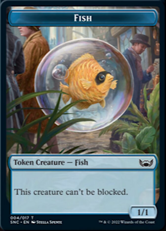 Fish // Rogue Double-Sided Token [Streets of New Capenna Tokens] | Jomio and Rueliete's Cards and Comics