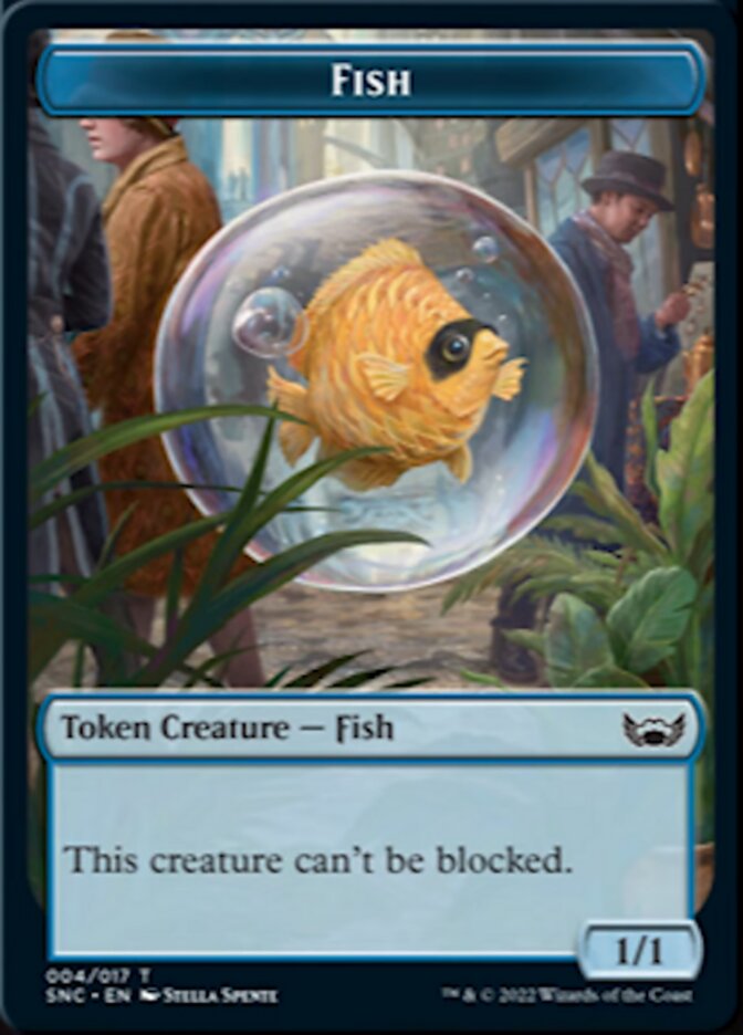 Fish // Dog Double-Sided Token [Streets of New Capenna Tokens] | Jomio and Rueliete's Cards and Comics