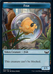 Fish // Wizard Double-Sided Token [Streets of New Capenna Tokens] | Jomio and Rueliete's Cards and Comics