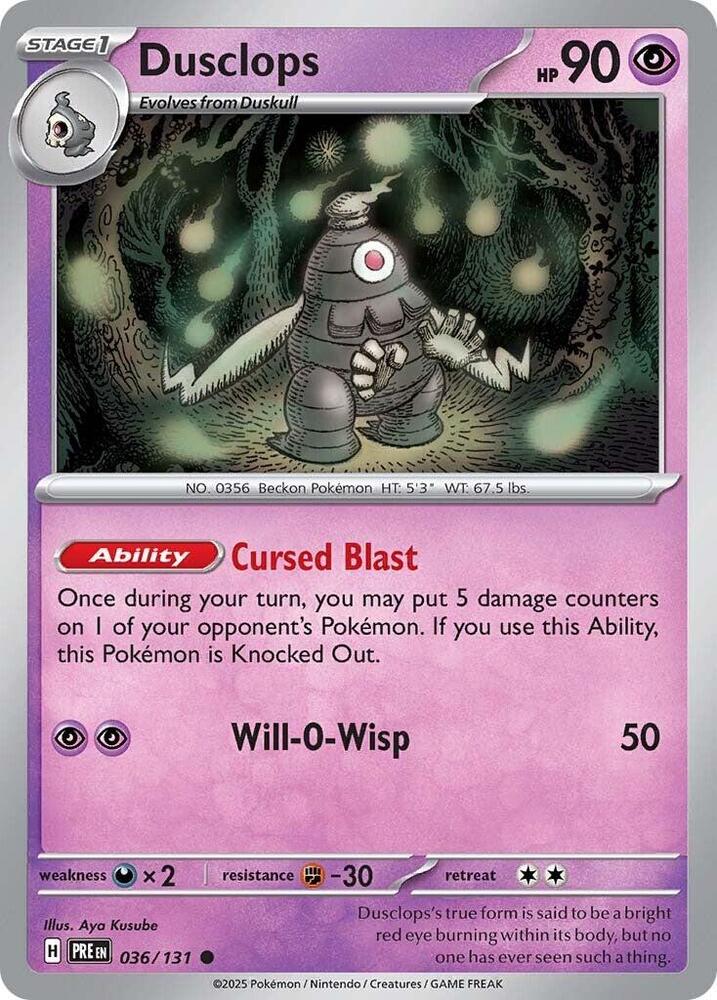 Dusclops (036/131) [Scarlet & Violet: Prismatic Evolutions] | Jomio and Rueliete's Cards and Comics