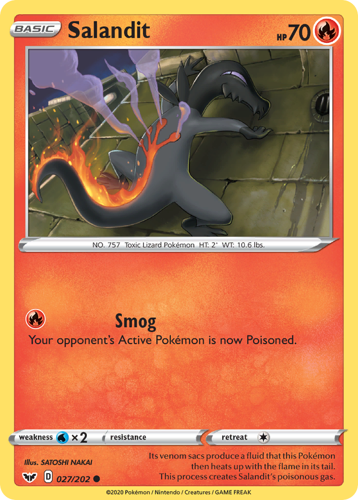 Salandit (027/202) [Sword & Shield: Base Set] | Jomio and Rueliete's Cards and Comics