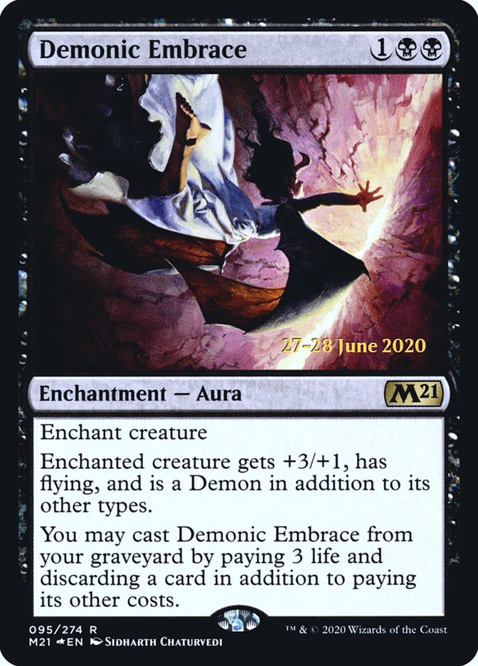 Demonic Embrace [Core Set 2021 Prerelease Promos] | Jomio and Rueliete's Cards and Comics