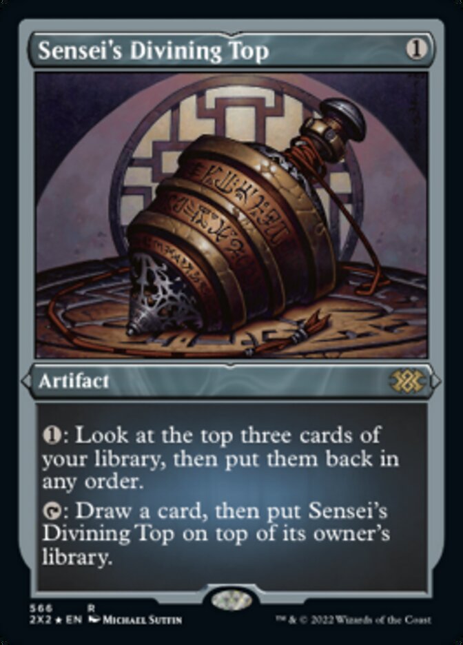 Sensei's Divining Top (Foil Etched) [Double Masters 2022] | Jomio and Rueliete's Cards and Comics