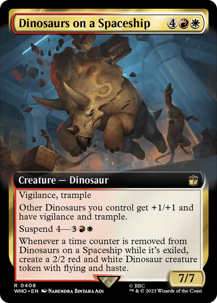Dinosaurs on a Spaceship (Extended Art) [Doctor Who] | Jomio and Rueliete's Cards and Comics