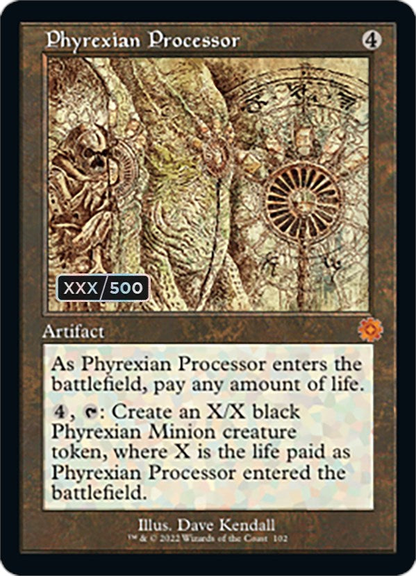 Phyrexian Processor (Retro Schematic) (Serialized) [The Brothers' War Retro Artifacts] | Jomio and Rueliete's Cards and Comics