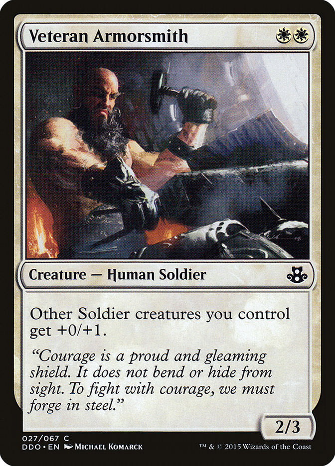 Veteran Armorsmith [Duel Decks: Elspeth vs. Kiora] | Jomio and Rueliete's Cards and Comics
