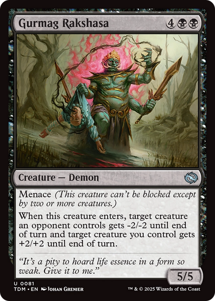 Gurmag Rakshasa [Tarkir: Dragonstorm] | Jomio and Rueliete's Cards and Comics