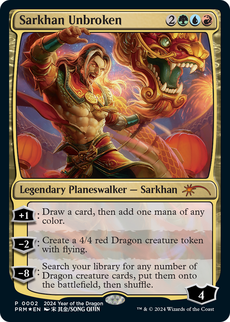 Sarkhan Unbroken (Year of the Dragon 2024) [Standard Showdown Promos] | Jomio and Rueliete's Cards and Comics