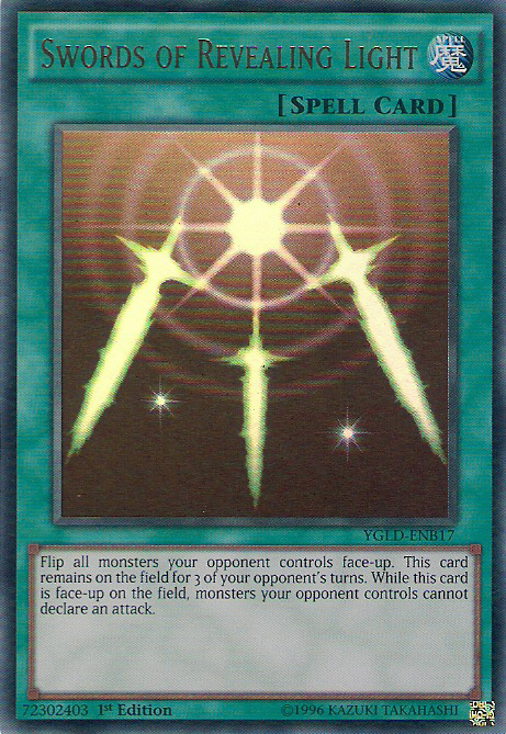 Swords of Revealing Light [YGLD-ENB17] Ultra Rare | Jomio and Rueliete's Cards and Comics