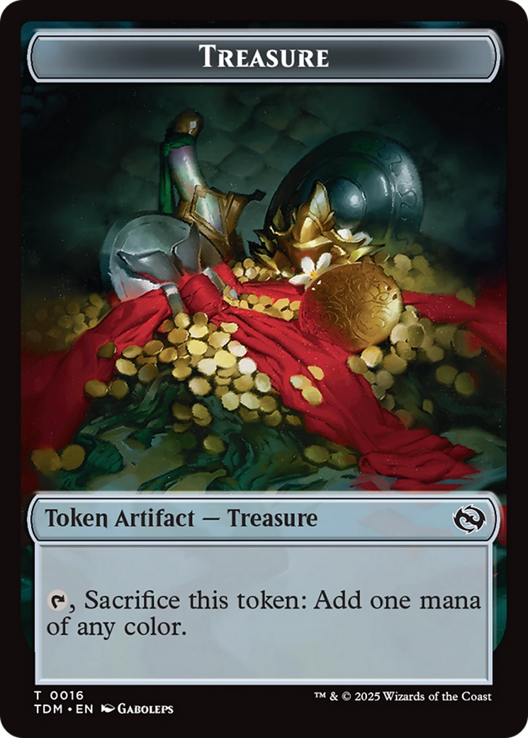 Spirit // Treasure Double-Sided Token [Tarkir: Dragonstorm Commander Tokens] | Jomio and Rueliete's Cards and Comics