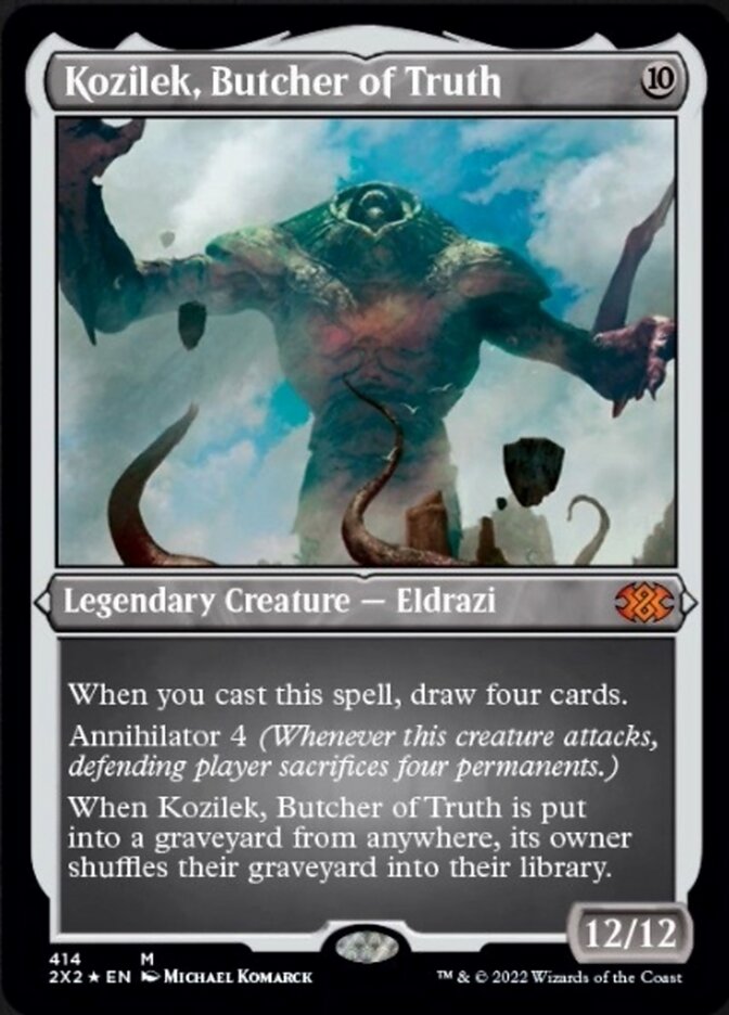 Kozilek, Butcher of Truth (Foil Etched) [Double Masters 2022] | Jomio and Rueliete's Cards and Comics