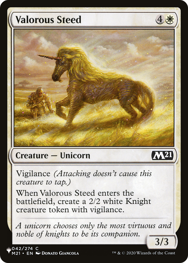 Valorous Steed [The List] | Jomio and Rueliete's Cards and Comics