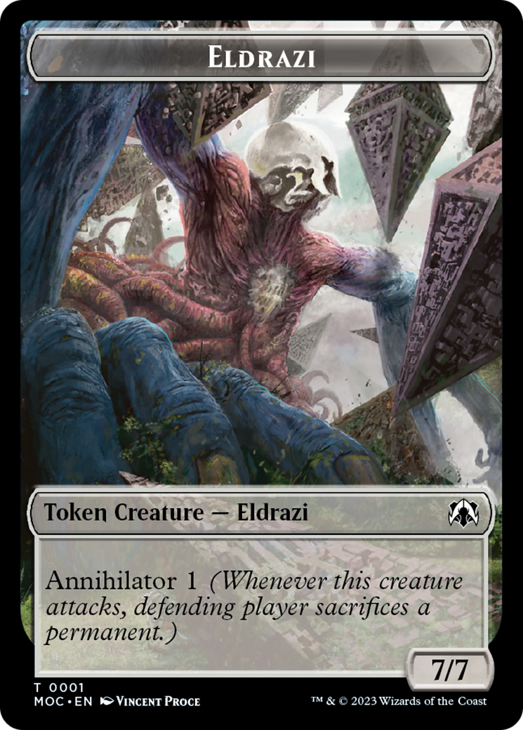 Goblin // Eldrazi Double-Sided Token [March of the Machine Commander Tokens] | Jomio and Rueliete's Cards and Comics