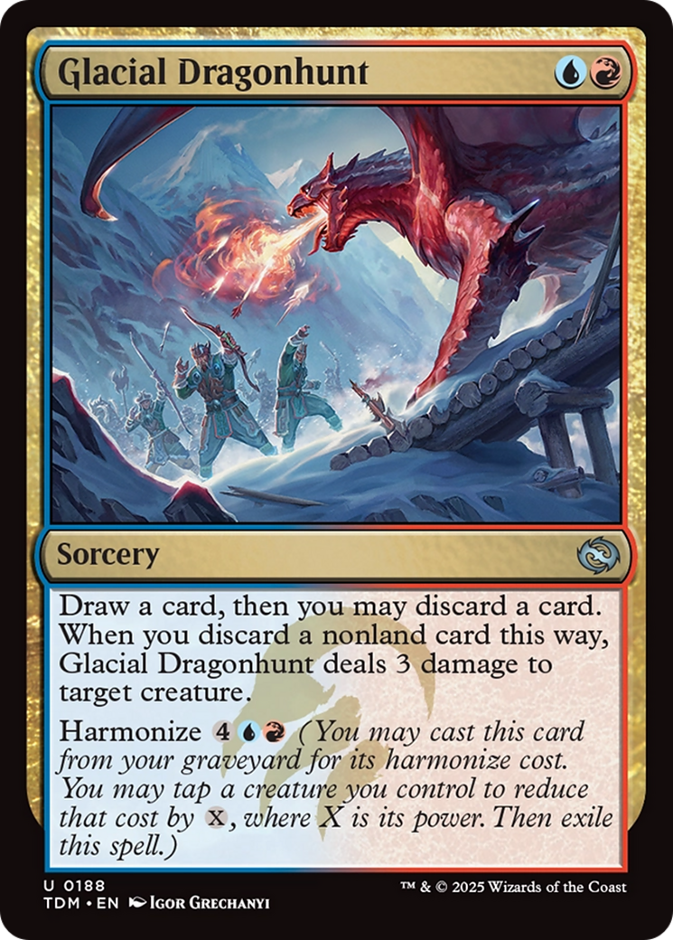 Glacial Dragonhunt [Tarkir: Dragonstorm] | Jomio and Rueliete's Cards and Comics