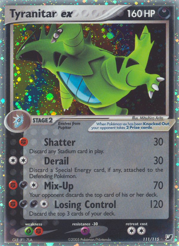 Tyranitar ex (111/115) [EX: Unseen Forces] | Jomio and Rueliete's Cards and Comics