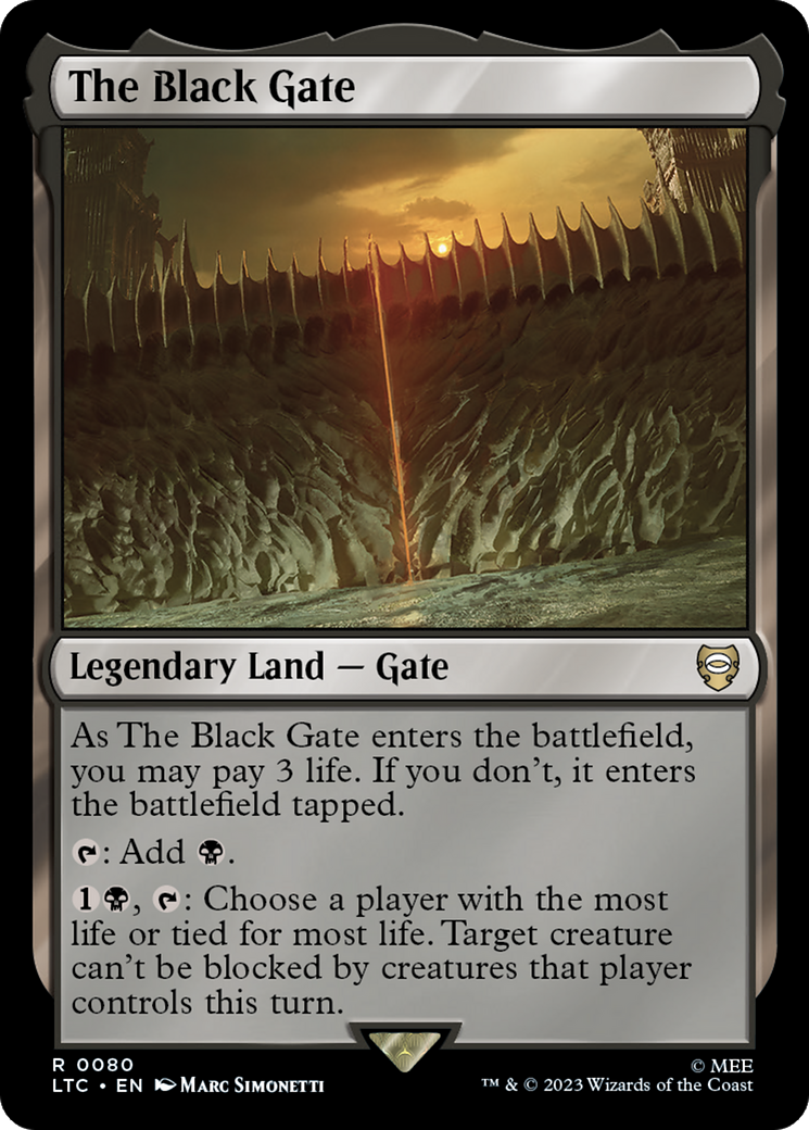 The Black Gate [The Lord of the Rings: Tales of Middle-Earth Commander] | Jomio and Rueliete's Cards and Comics