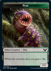 Fractal // Pest Double-Sided Token [Strixhaven: School of Mages Tokens] | Jomio and Rueliete's Cards and Comics