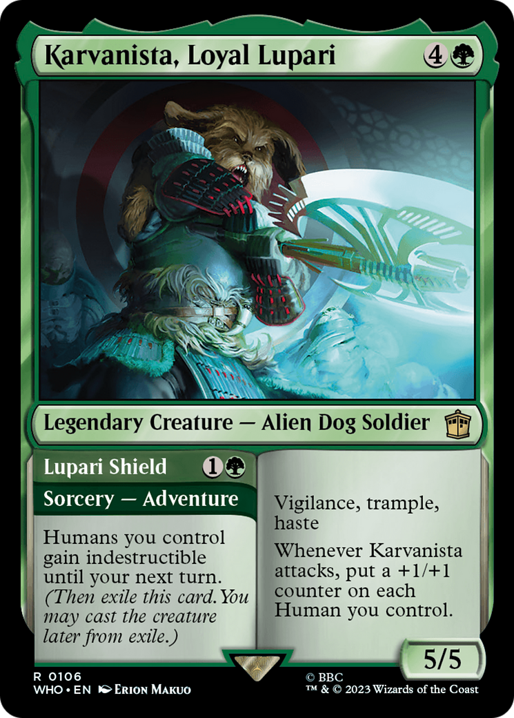 Karvanista, Loyal Lupari // Lupari Shield [Doctor Who] | Jomio and Rueliete's Cards and Comics