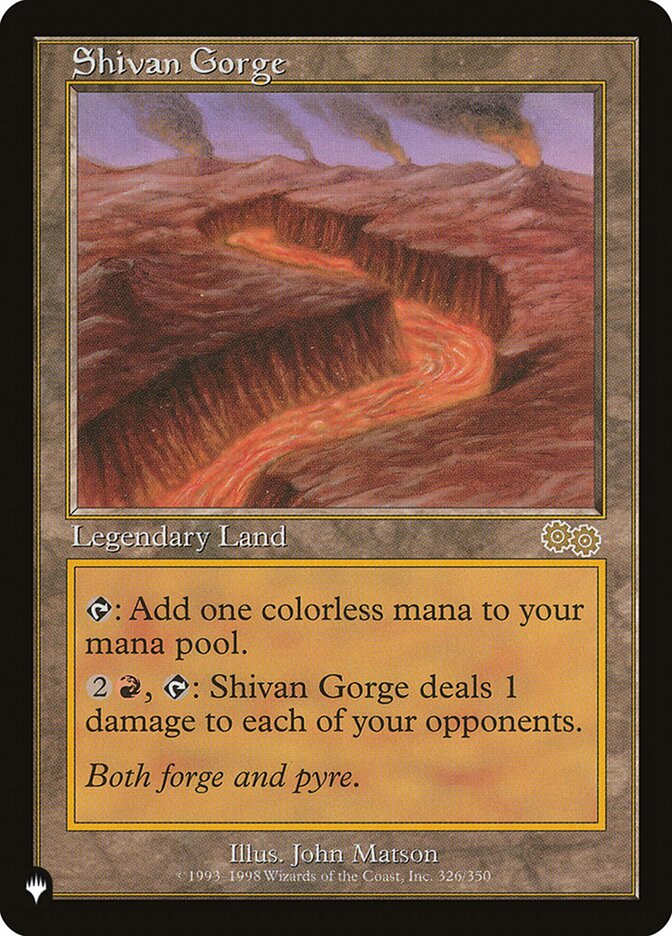 Shivan Gorge [The List] | Jomio and Rueliete's Cards and Comics