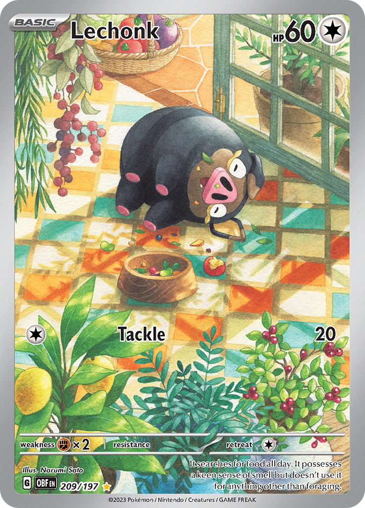 Lechonk (209/197) [Scarlet & Violet: Obsidian Flames] | Jomio and Rueliete's Cards and Comics