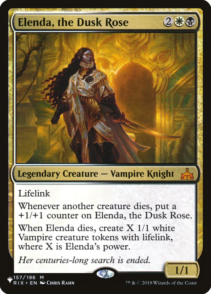 Elenda, the Dusk Rose [The List] | Jomio and Rueliete's Cards and Comics