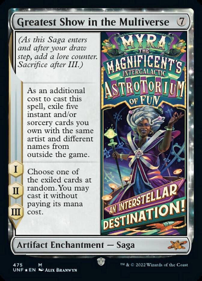 Greatest Show in the Multiverse (Galaxy Foil) [Unfinity] | Jomio and Rueliete's Cards and Comics