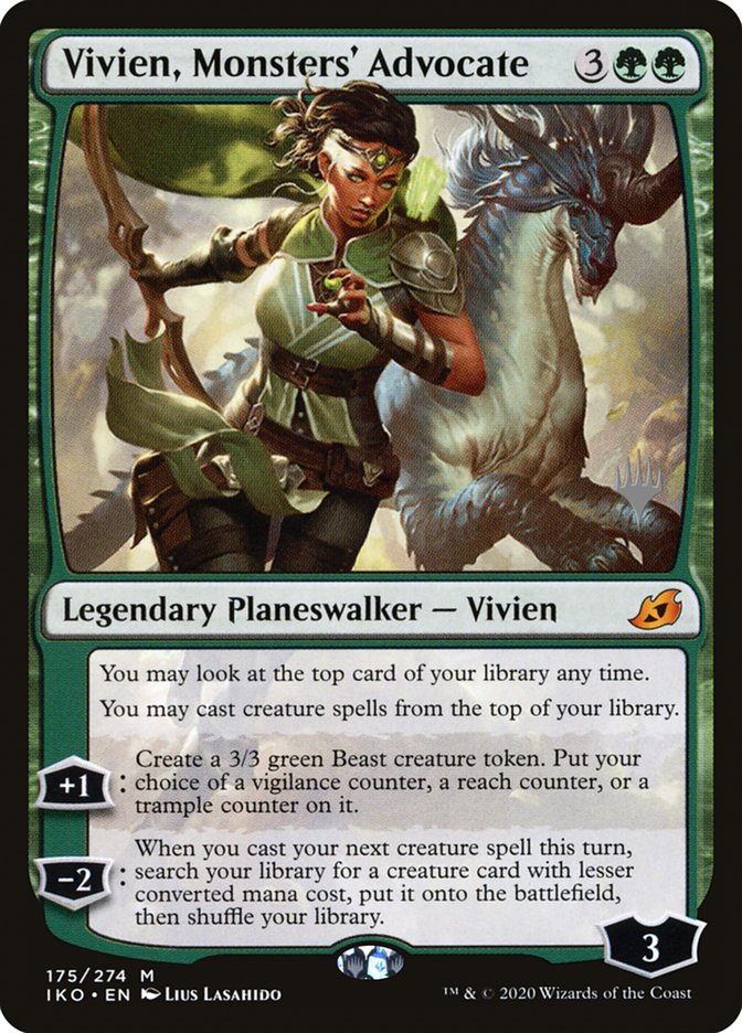 Vivien, Monsters' Advocate (Promo Pack) [Ikoria: Lair of Behemoths Promos] | Jomio and Rueliete's Cards and Comics