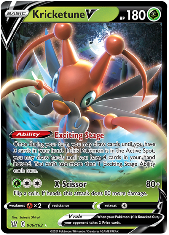 Kricketune V (006/163) [Sword & Shield: Battle Styles] | Jomio and Rueliete's Cards and Comics