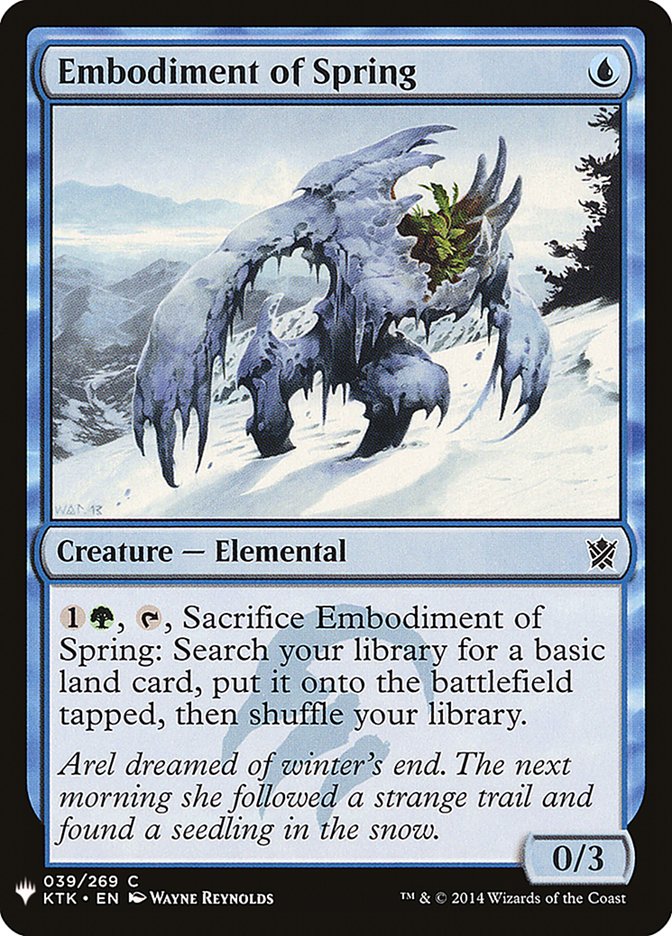 Embodiment of Spring [Mystery Booster] | Jomio and Rueliete's Cards and Comics