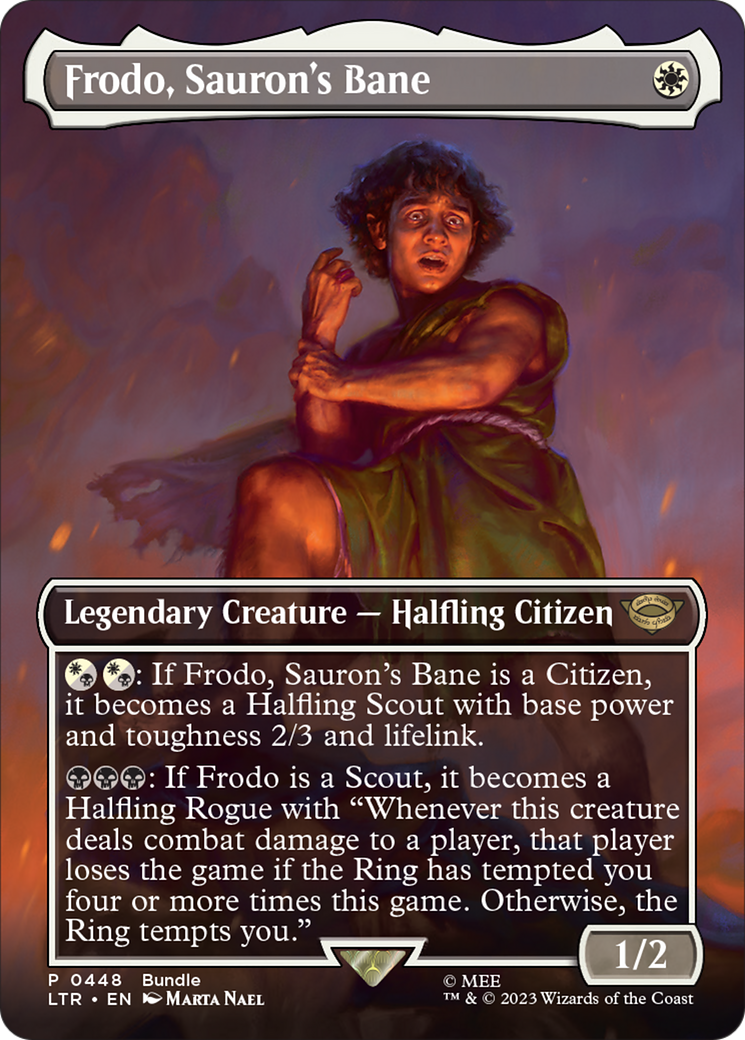Frodo, Sauron's Bane (Borderless Alternate Art) [The Lord of the Rings: Tales of Middle-Earth] | Jomio and Rueliete's Cards and Comics
