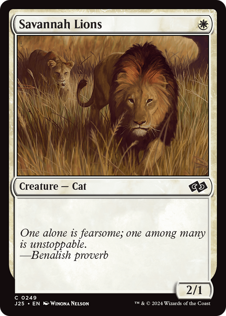 Savannah Lions [Foundations Jumpstart] | Jomio and Rueliete's Cards and Comics