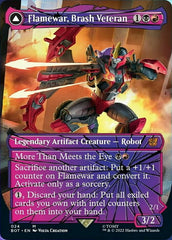 Flamewar, Brash Veteran // Flamewar, Streetwise Operative (Shattered Glass) [Transformers] | Jomio and Rueliete's Cards and Comics