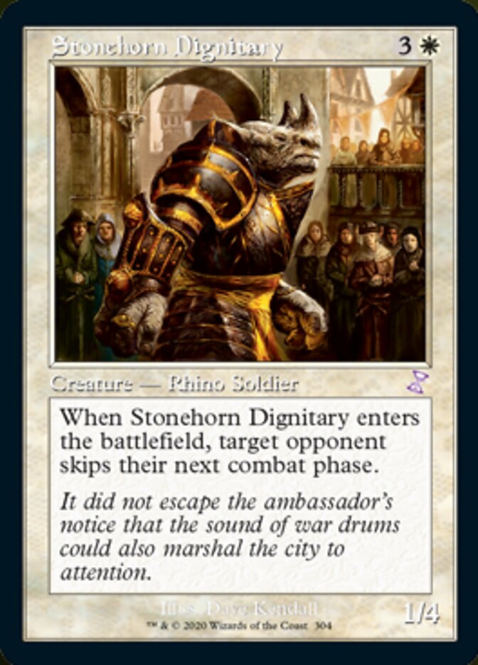 Stonehorn Dignitary (Timeshifted) [Time Spiral Remastered] | Jomio and Rueliete's Cards and Comics