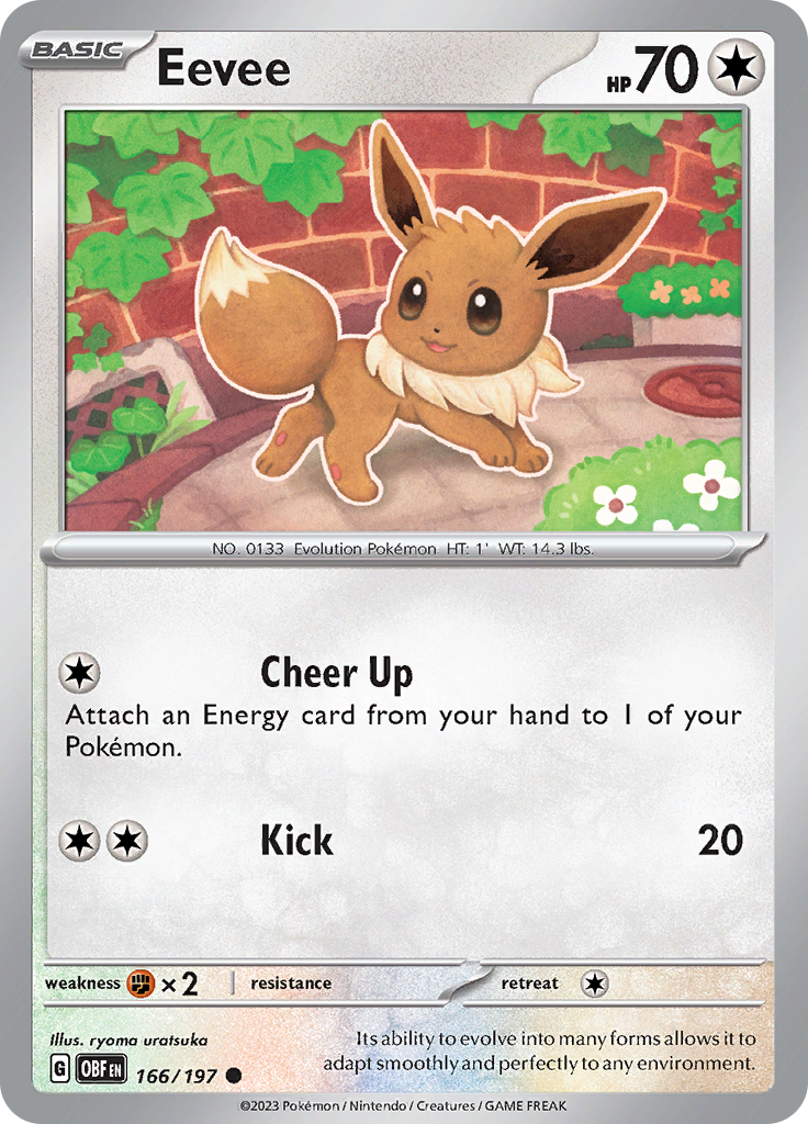 Eevee (166/197) [Scarlet & Violet: Obsidian Flames] | Jomio and Rueliete's Cards and Comics