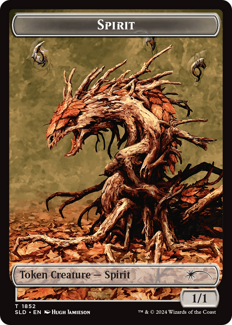 Spirit (SLD) // Shapeshifter (KHM) Double-Sided Token [Secret Lair: From Cute to Brute Tokens] | Jomio and Rueliete's Cards and Comics