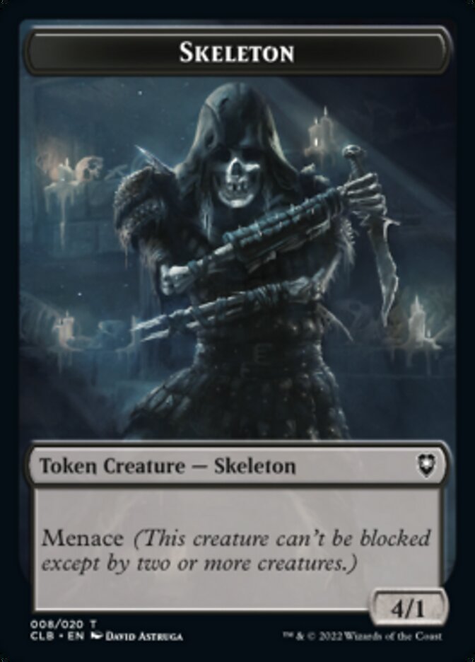 Skeleton Token [Commander Legends: Battle for Baldur's Gate Tokens] | Jomio and Rueliete's Cards and Comics