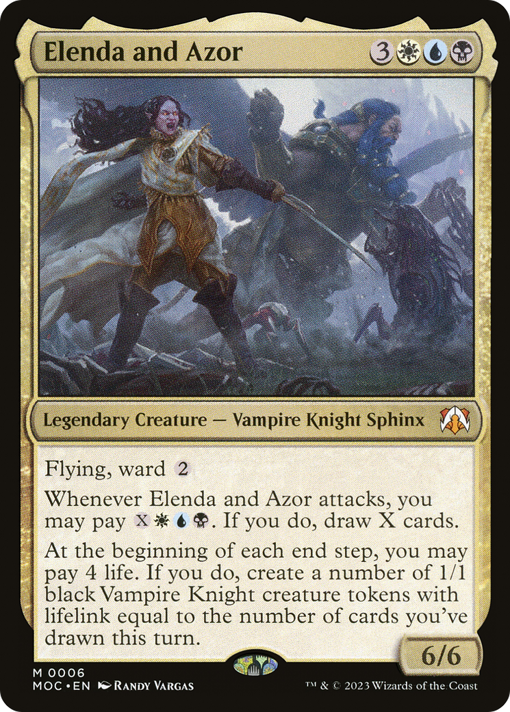 Elenda and Azor [March of the Machine Commander] | Jomio and Rueliete's Cards and Comics
