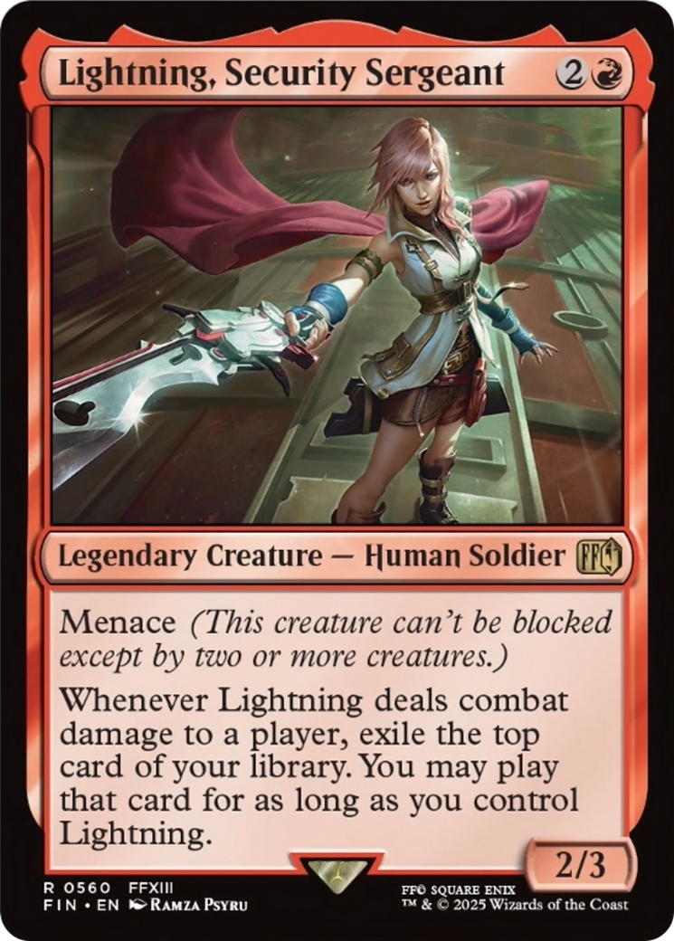 Lightning, Security Sergeant [FINAL FANTASY] | Jomio and Rueliete's Cards and Comics