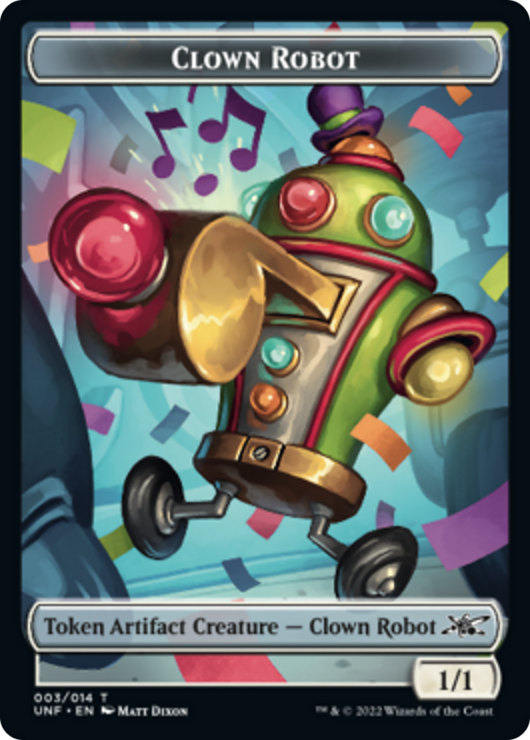Clown Robot (003) // Treasure (013) Double-Sided Token [Unfinity Tokens] | Jomio and Rueliete's Cards and Comics